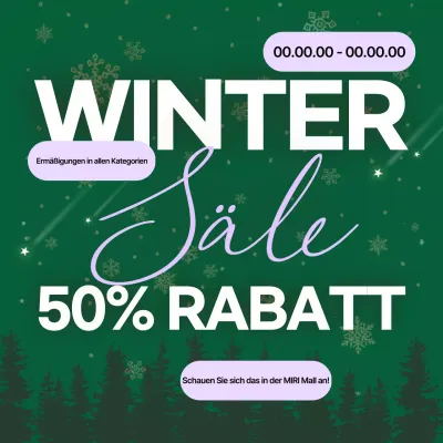Green Modern Winter Sale