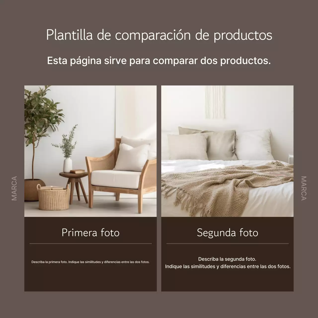 Promover una marca moderna de color beige