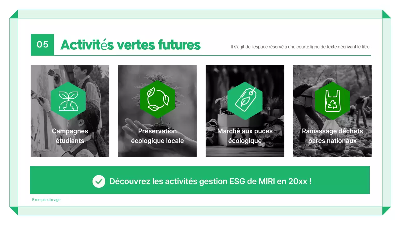 Rapport sur l'environnement vert et moderne