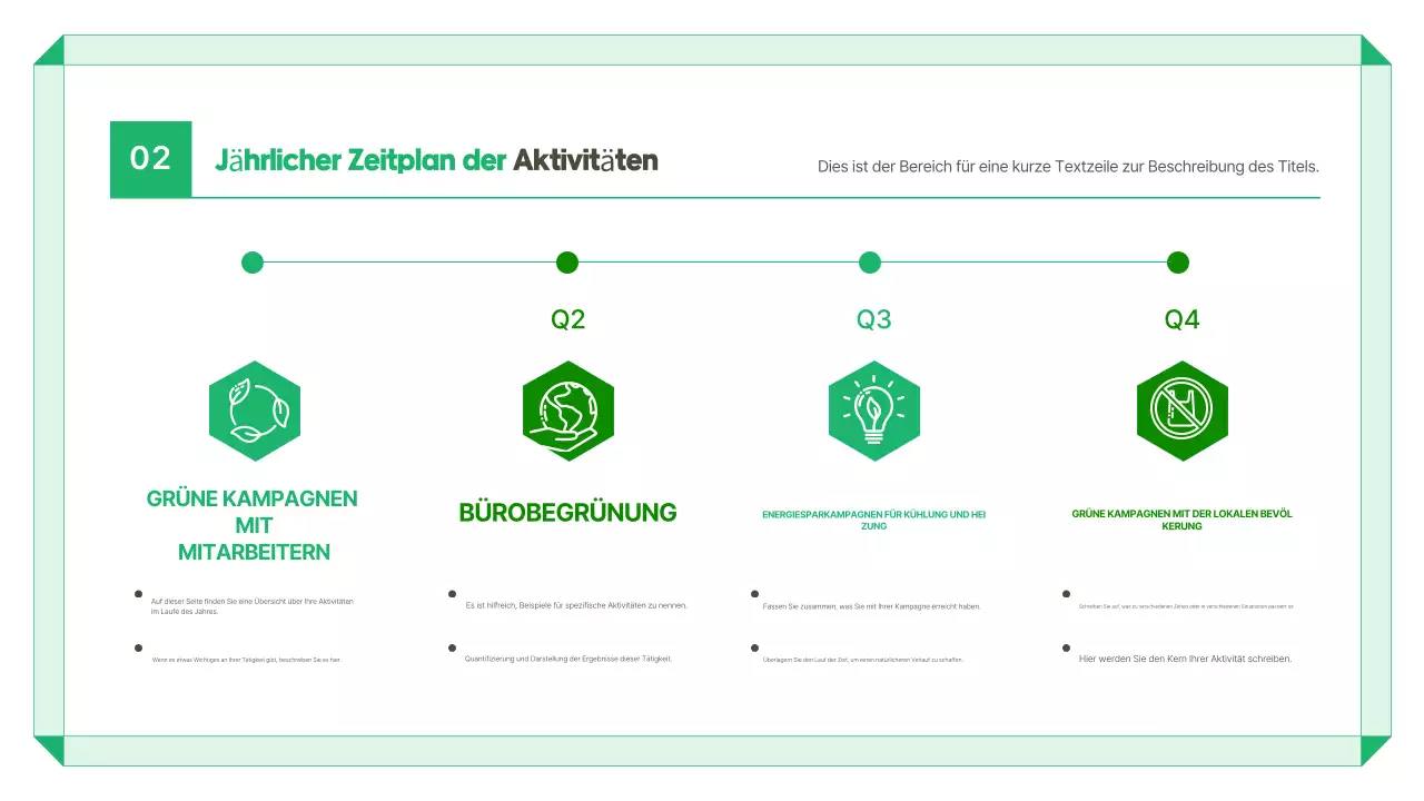 Grüner moderner Umweltbericht