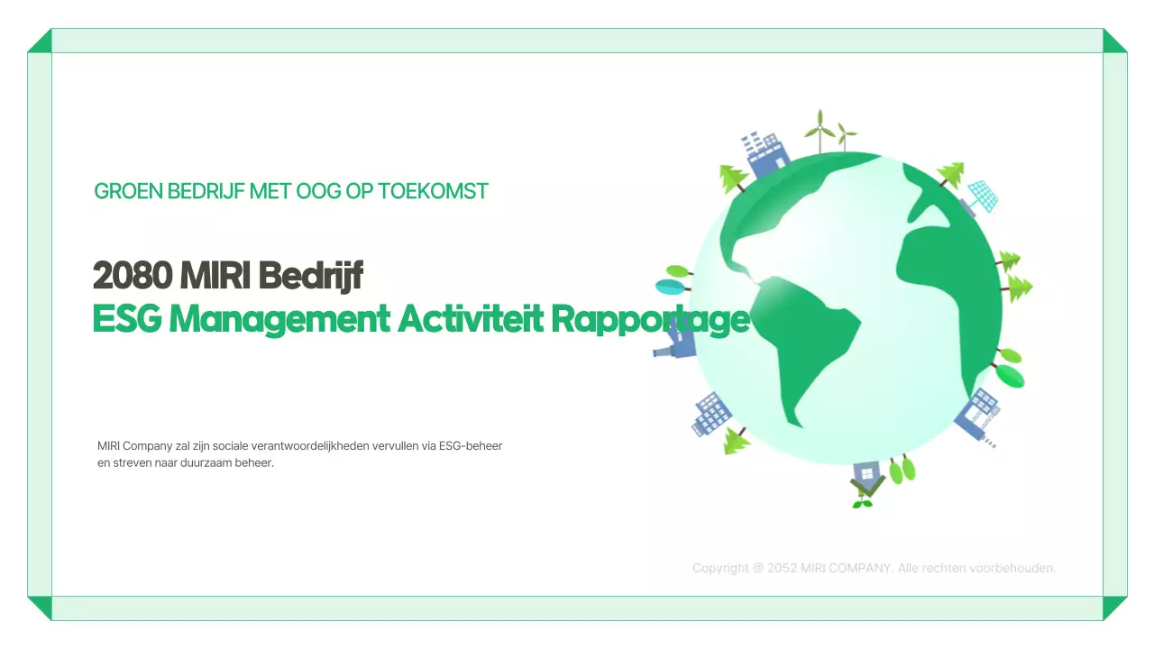 Groen Modern Milieu Rapport