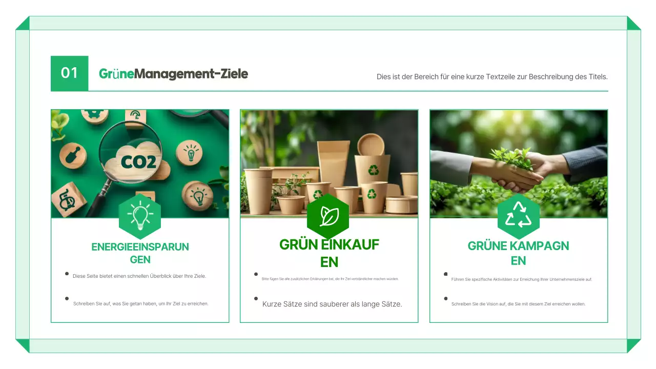 Grüner moderner Umweltbericht