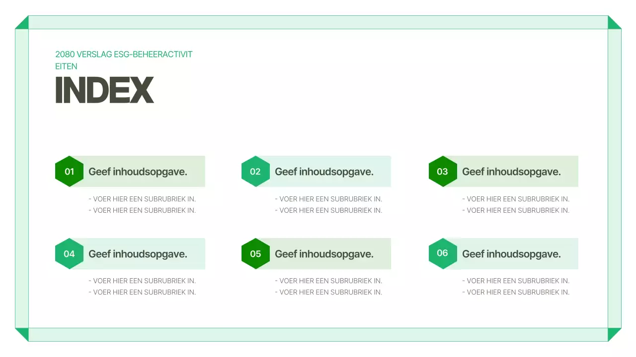 Groen Modern Milieu Rapport