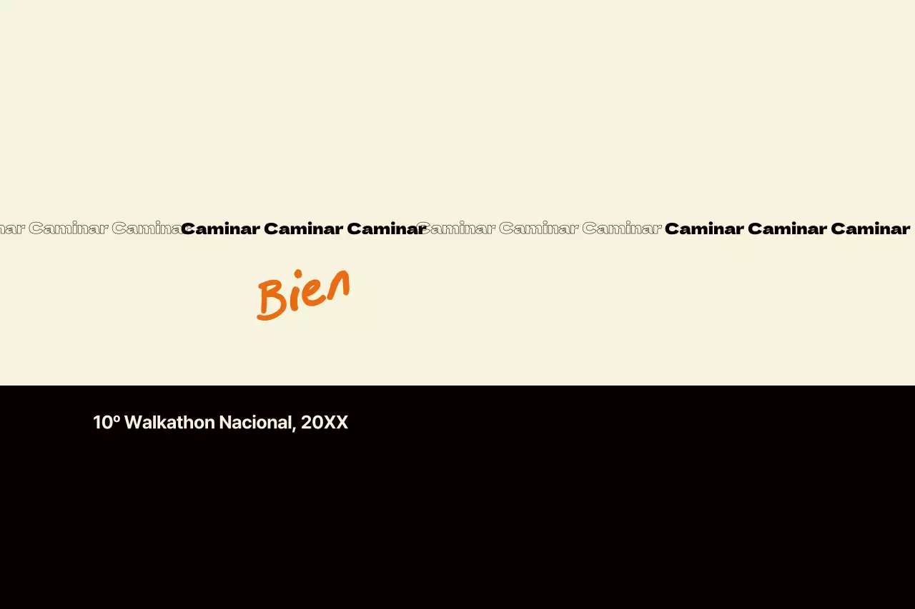 Guía de eventos modernos en beige