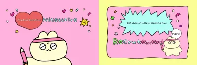 Rassemblement de dessins animés jaunes et mignons