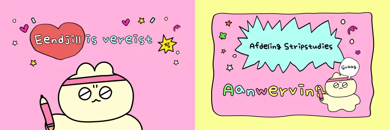 Gele Schattige Cartoon Roundup