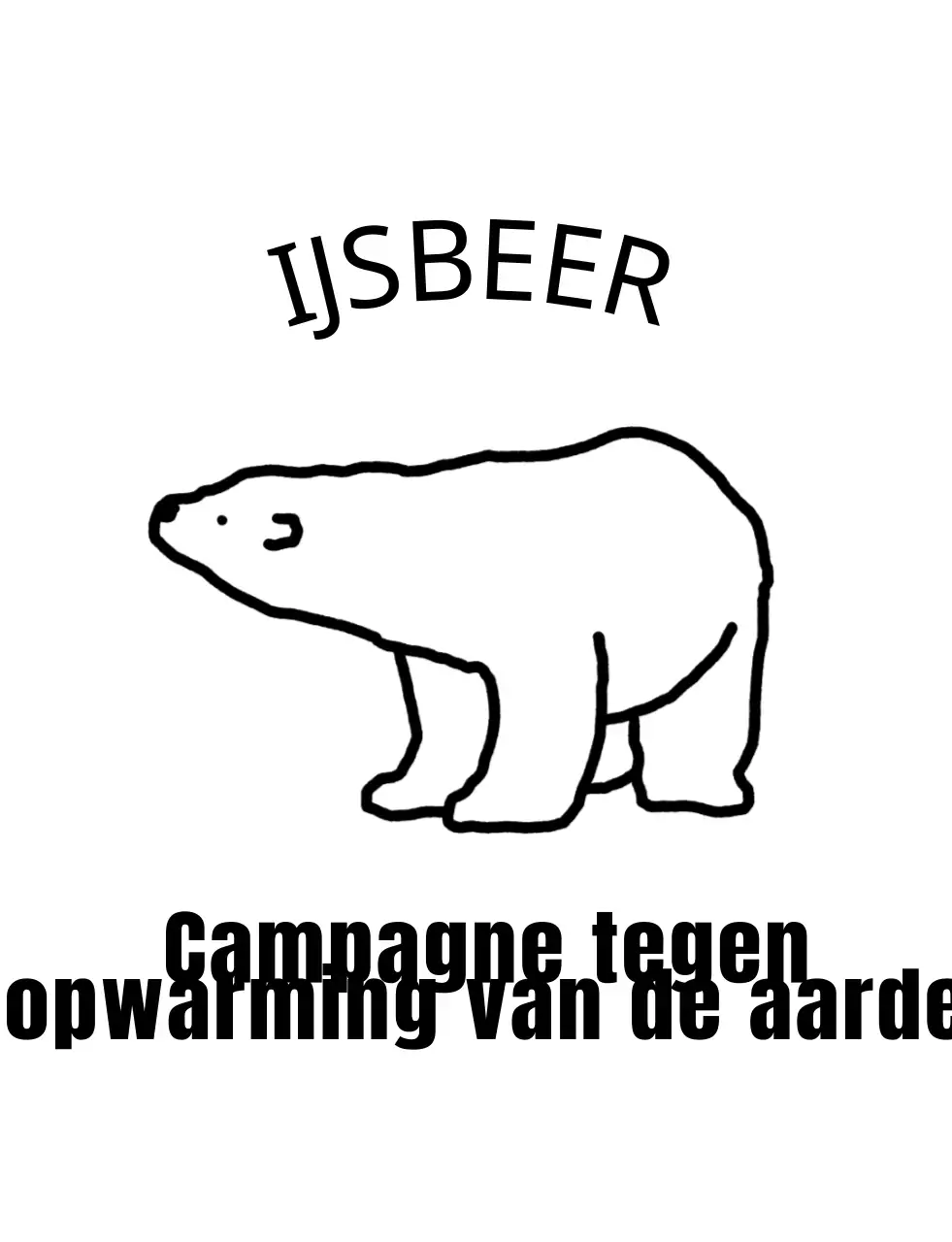 Zwarte minimalistische milieucampagne