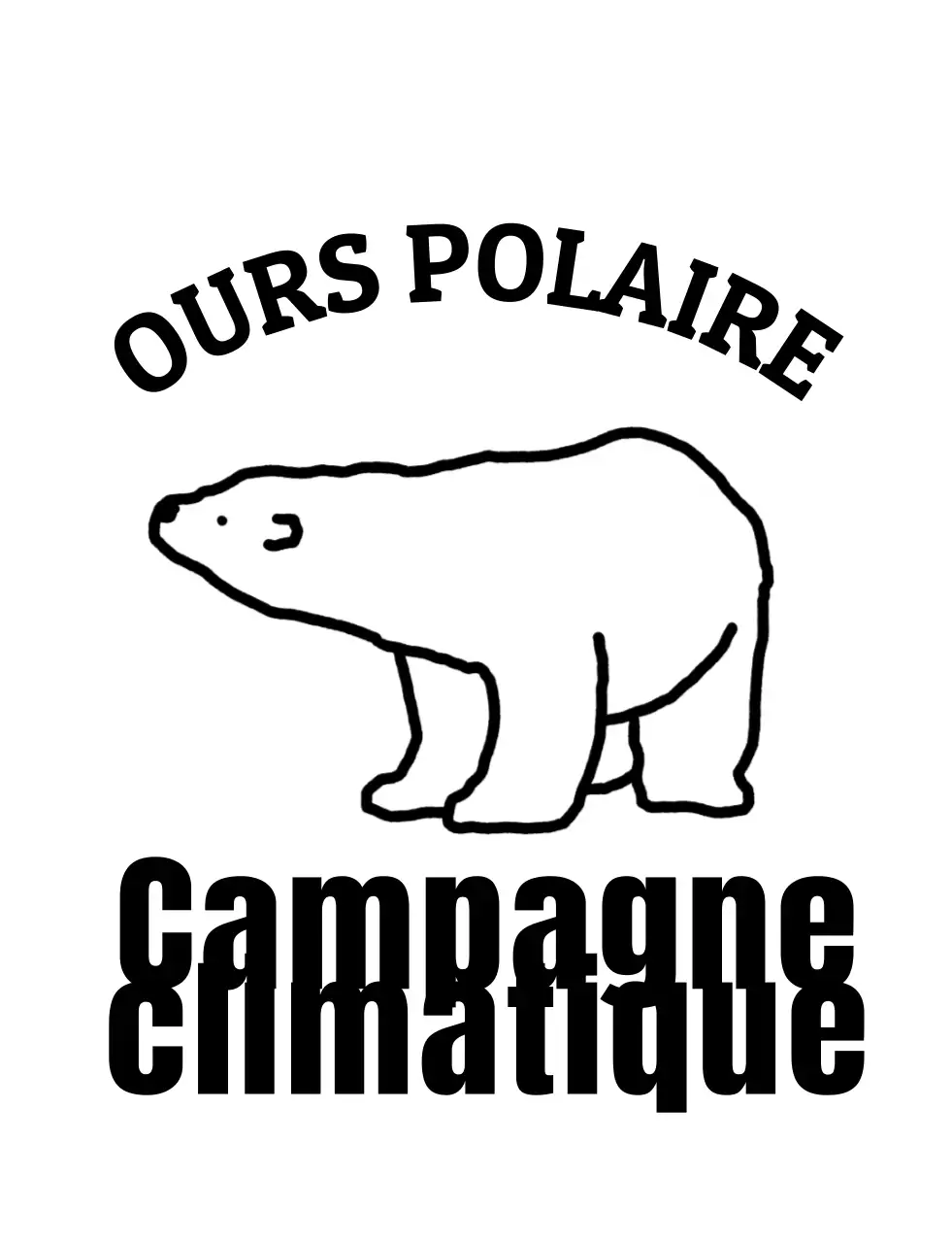 Campagne environnementale minimaliste noire