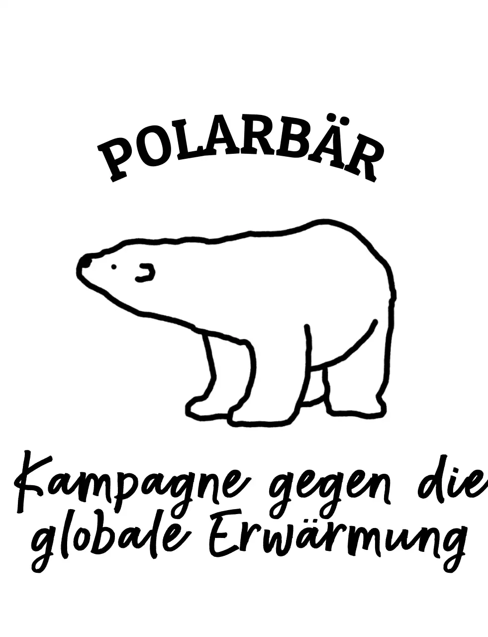 Schwarze Minimalistische Umweltkampagne