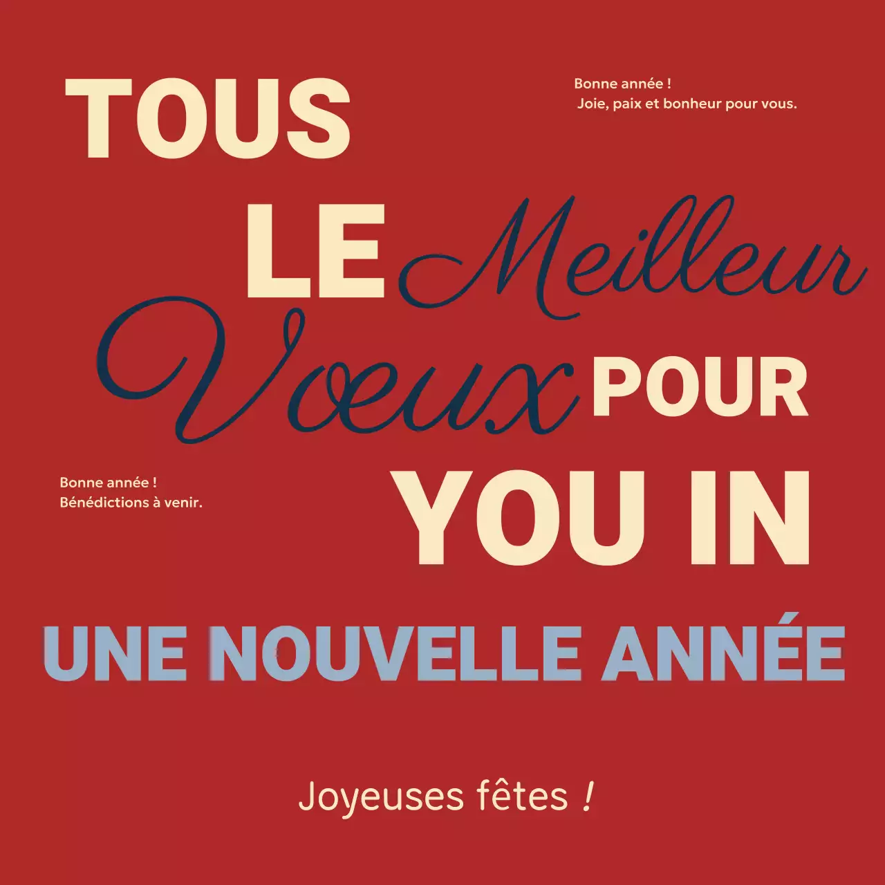 Célébration simple du Nouvel An en rouge