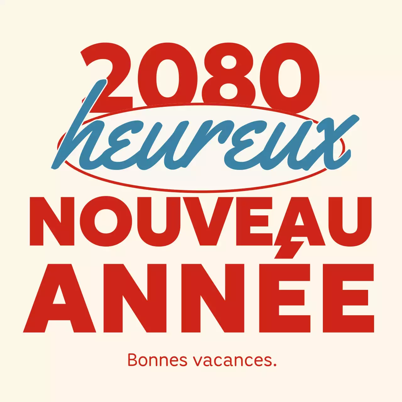 Célébration simple du Nouvel An en rouge