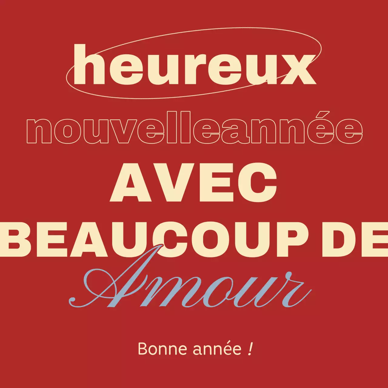 Célébration simple du Nouvel An en rouge