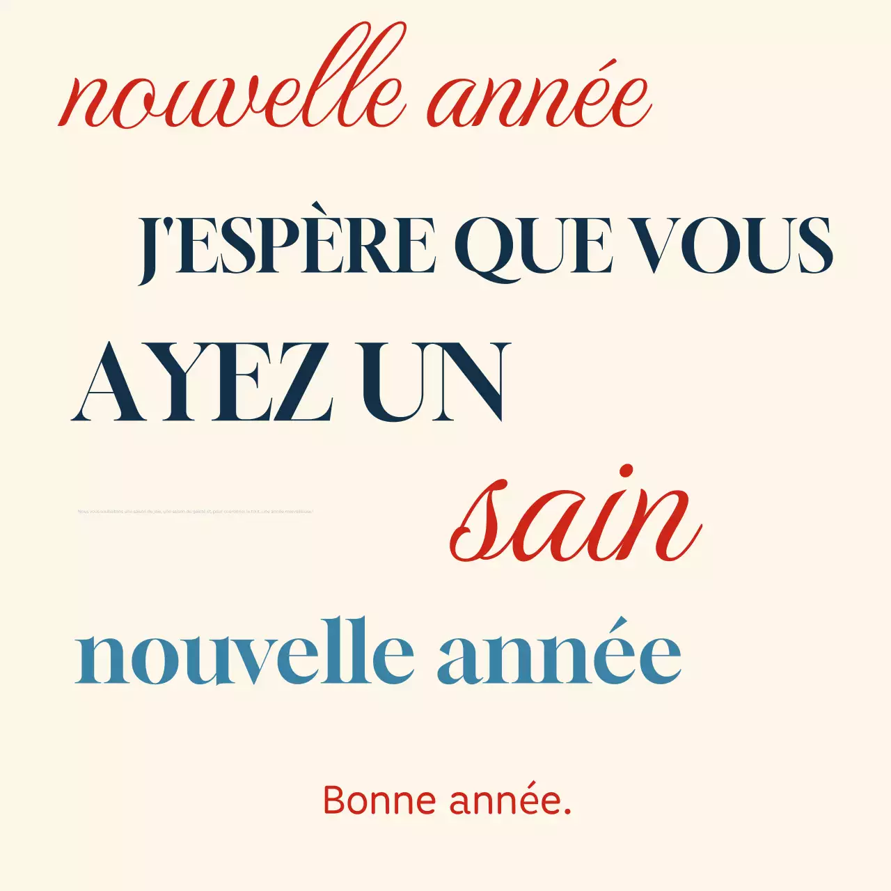 Célébration simple du Nouvel An en rouge