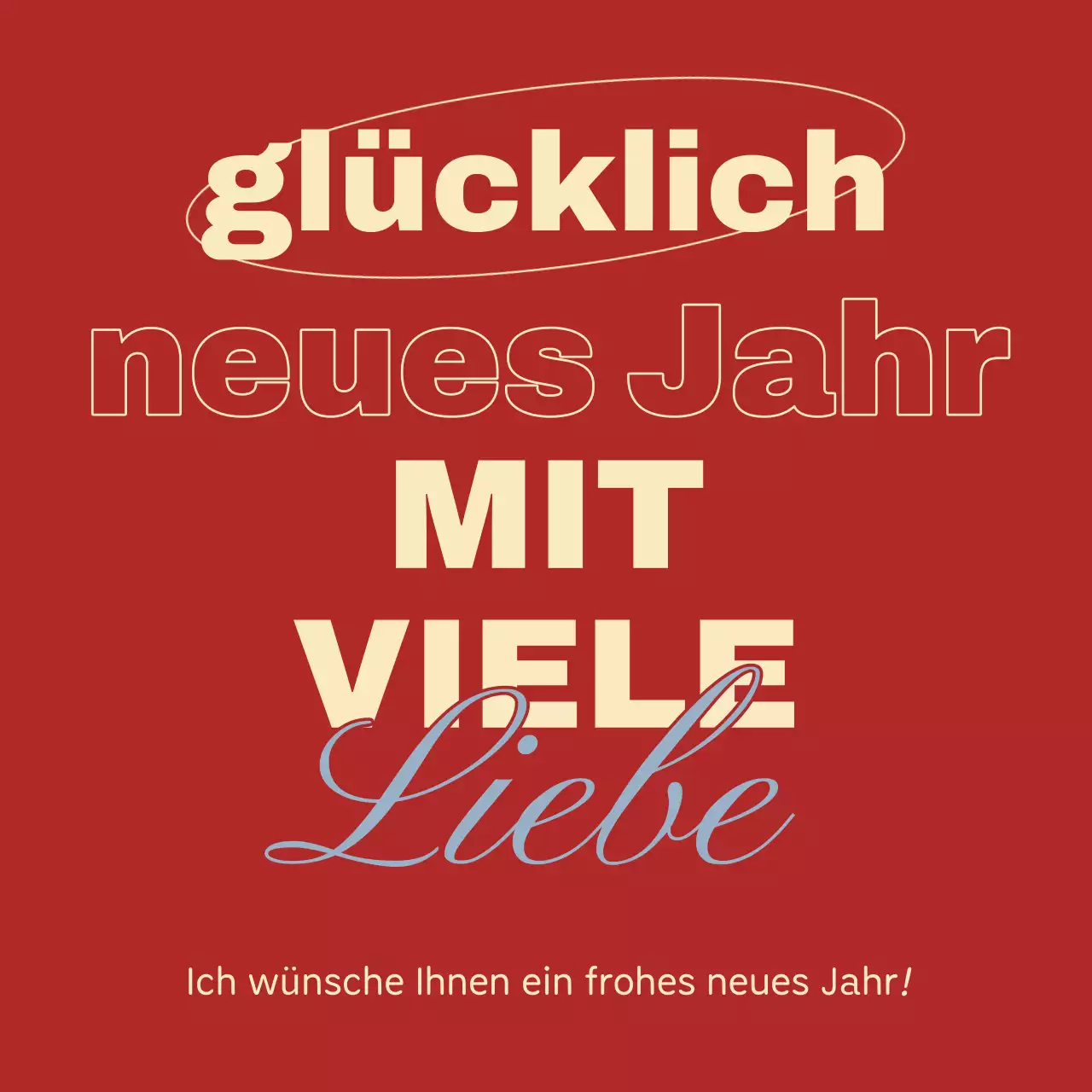 Rot Einfaches Neujahrsfest