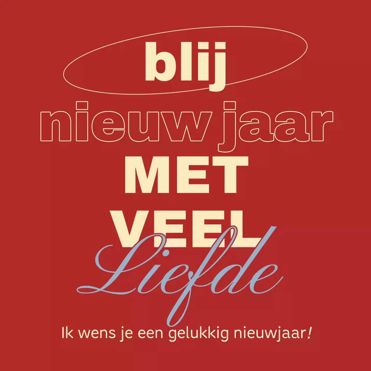 Rood Eenvoudig Nieuwjaarsfeest