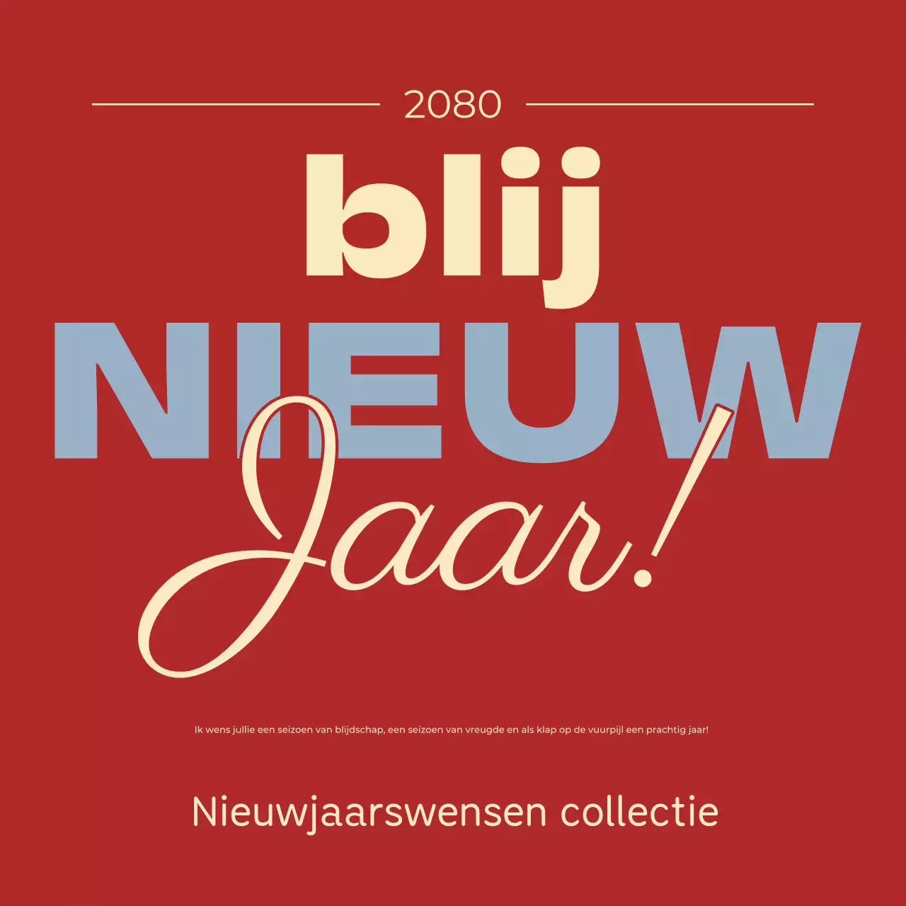 Rood Eenvoudig Nieuwjaarsfeest