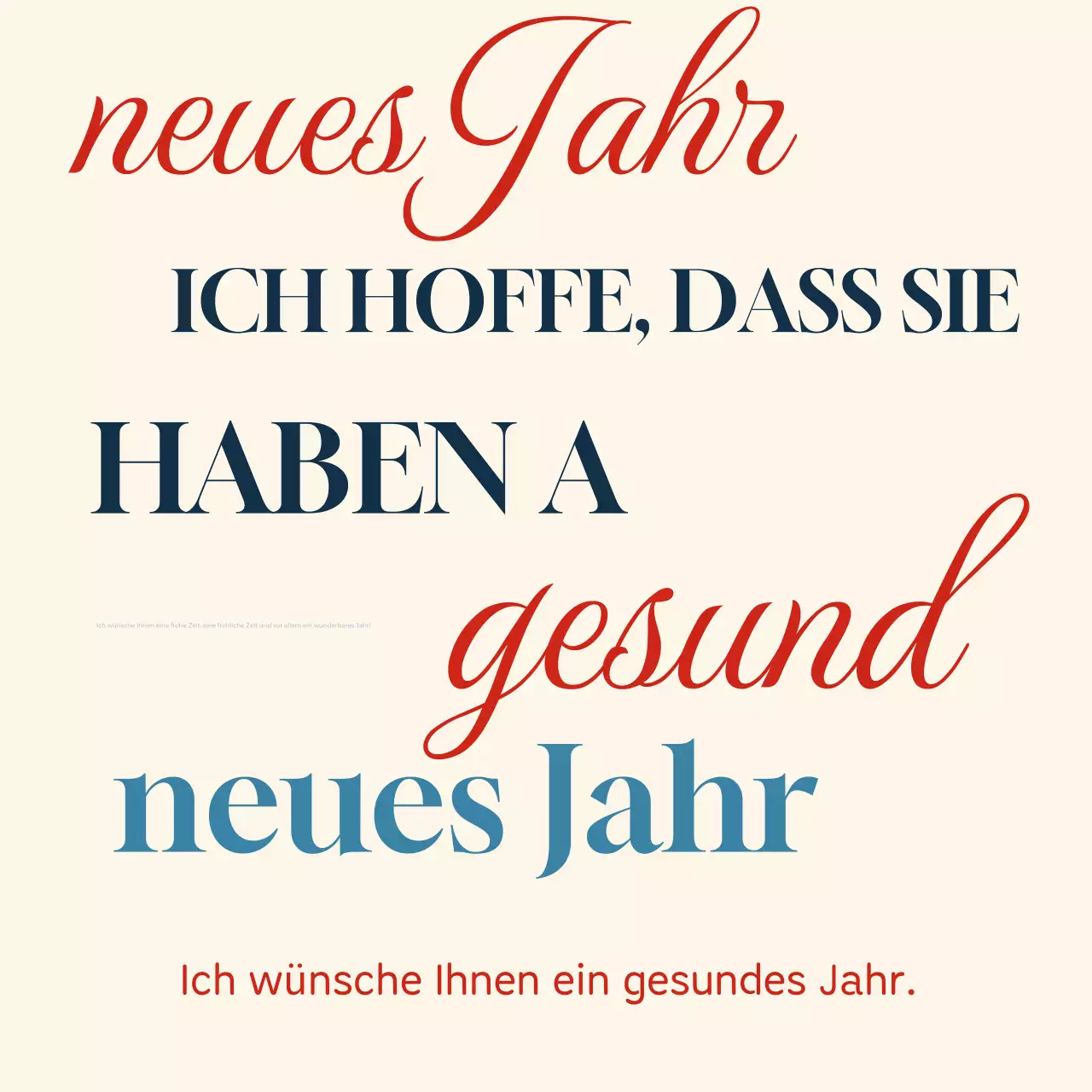 Rot Einfaches Neujahrsfest