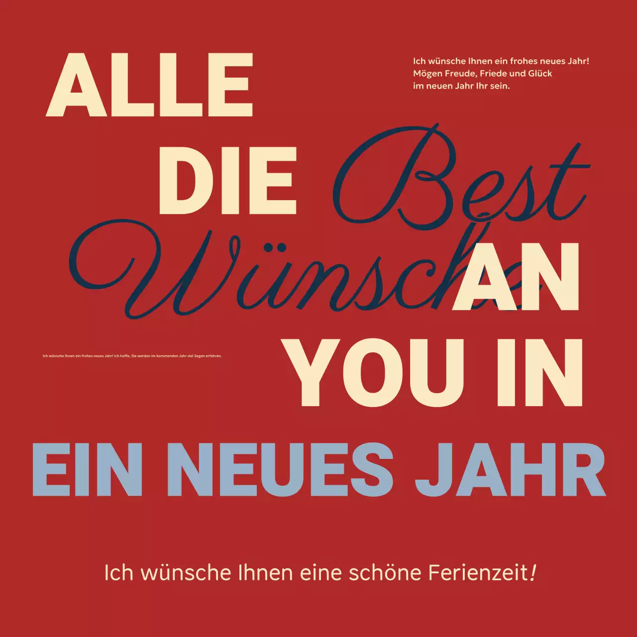 Rot Einfaches Neujahrsfest