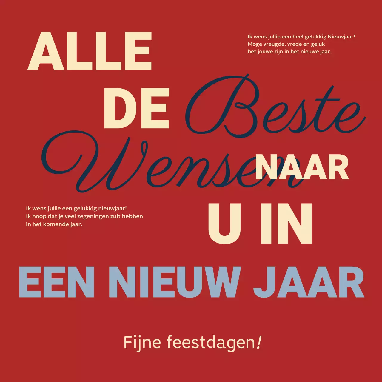 Rood Eenvoudig Nieuwjaarsfeest