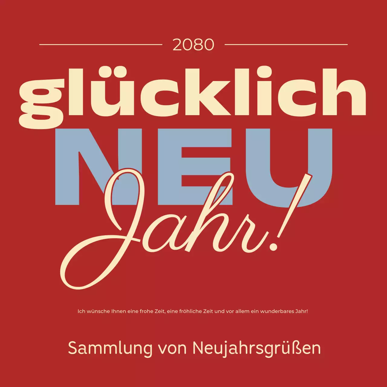 Rot Einfaches Neujahrsfest