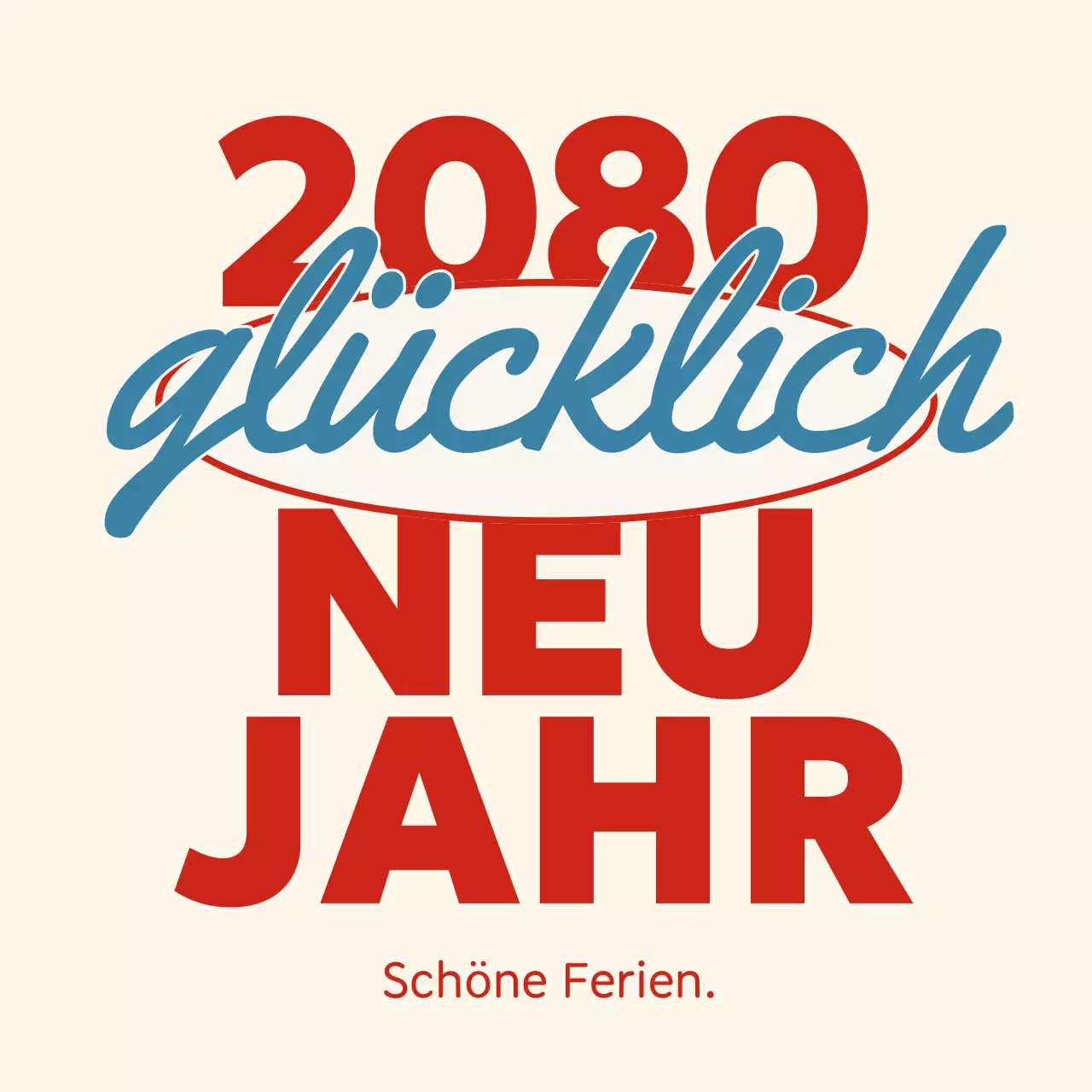 Rot Einfaches Neujahrsfest