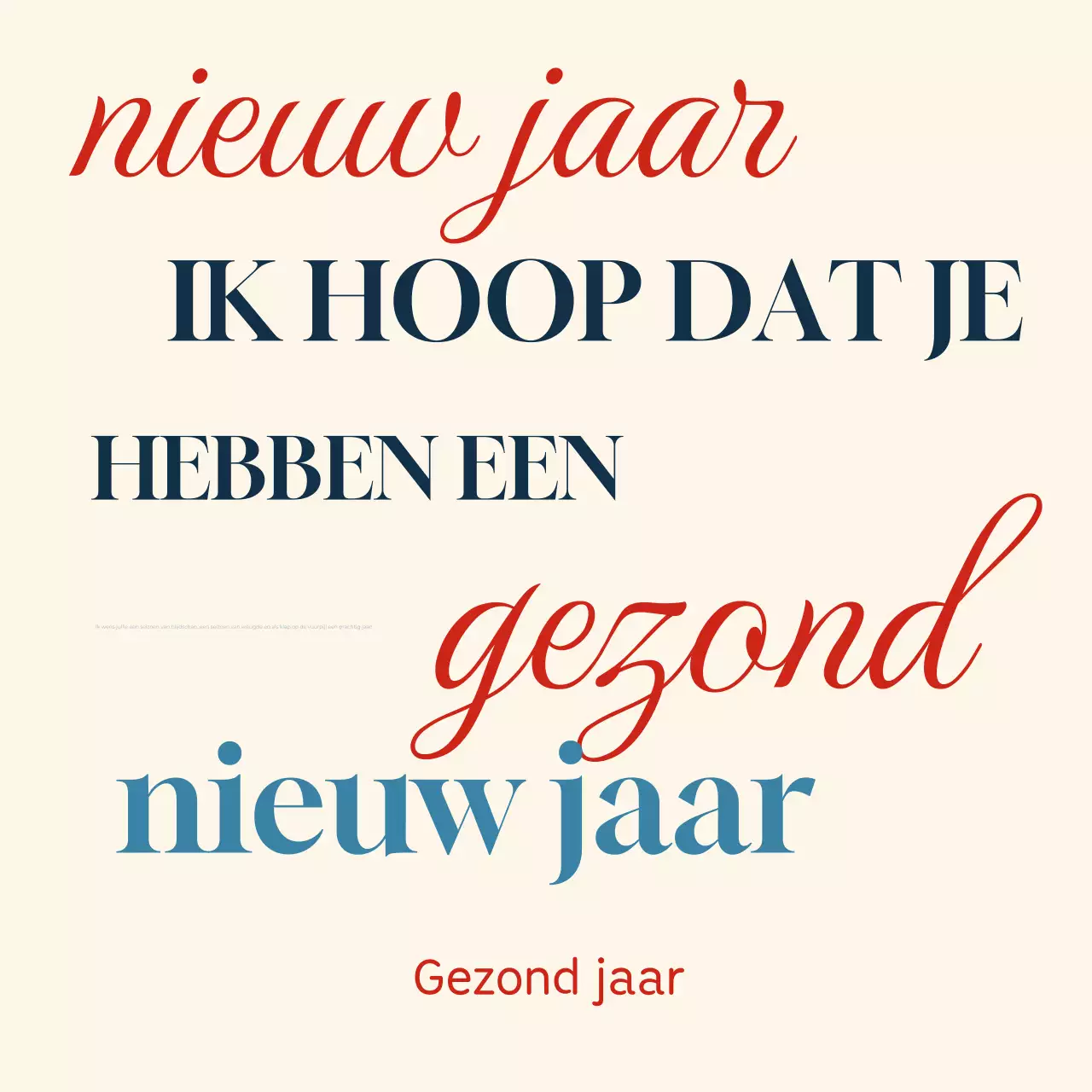 Rood Eenvoudig Nieuwjaarsfeest