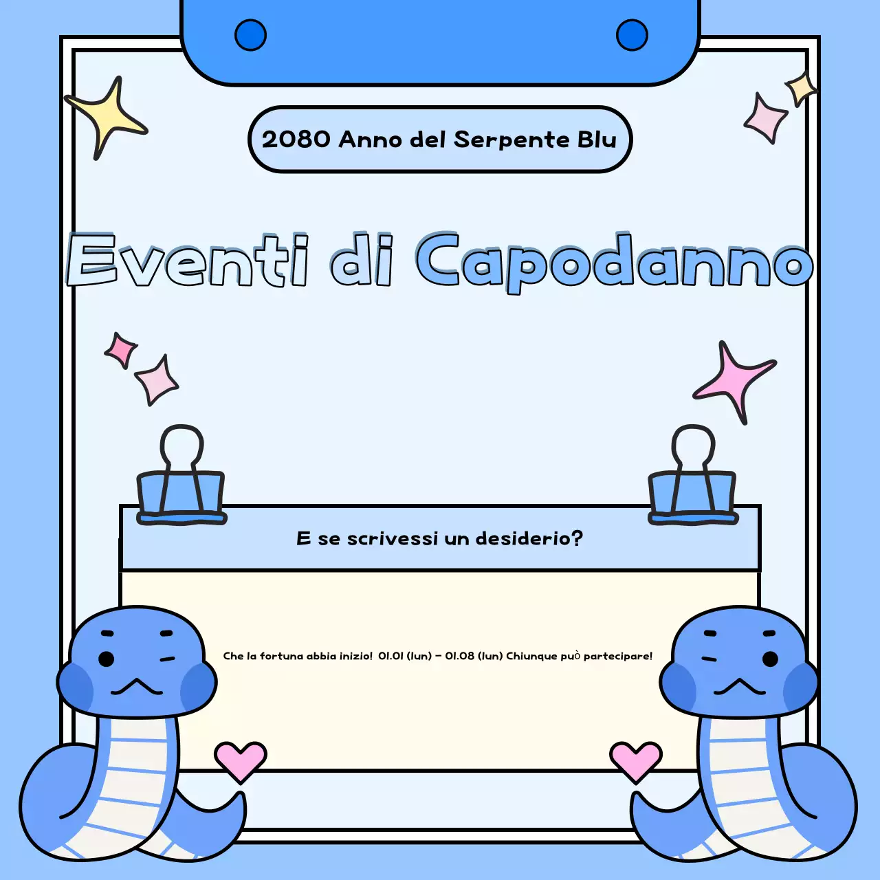 Eventi di Capodanno in azzurro