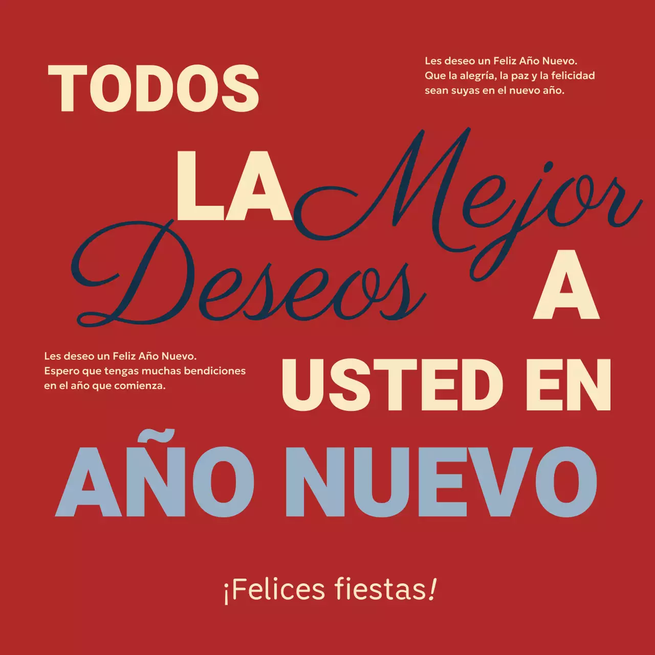 Red Simple Celebración de Año Nuevo