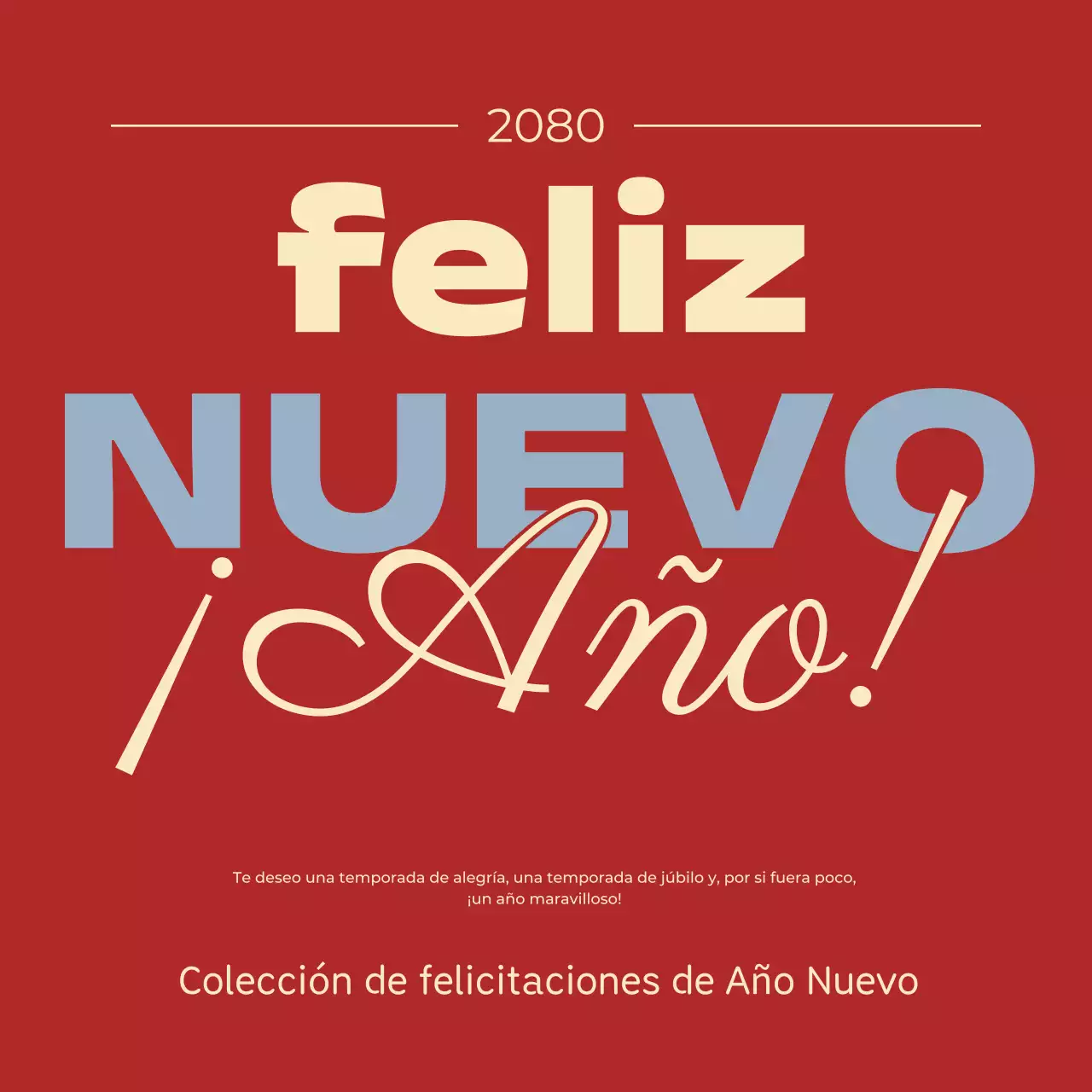 Red Simple Celebración de Año Nuevo