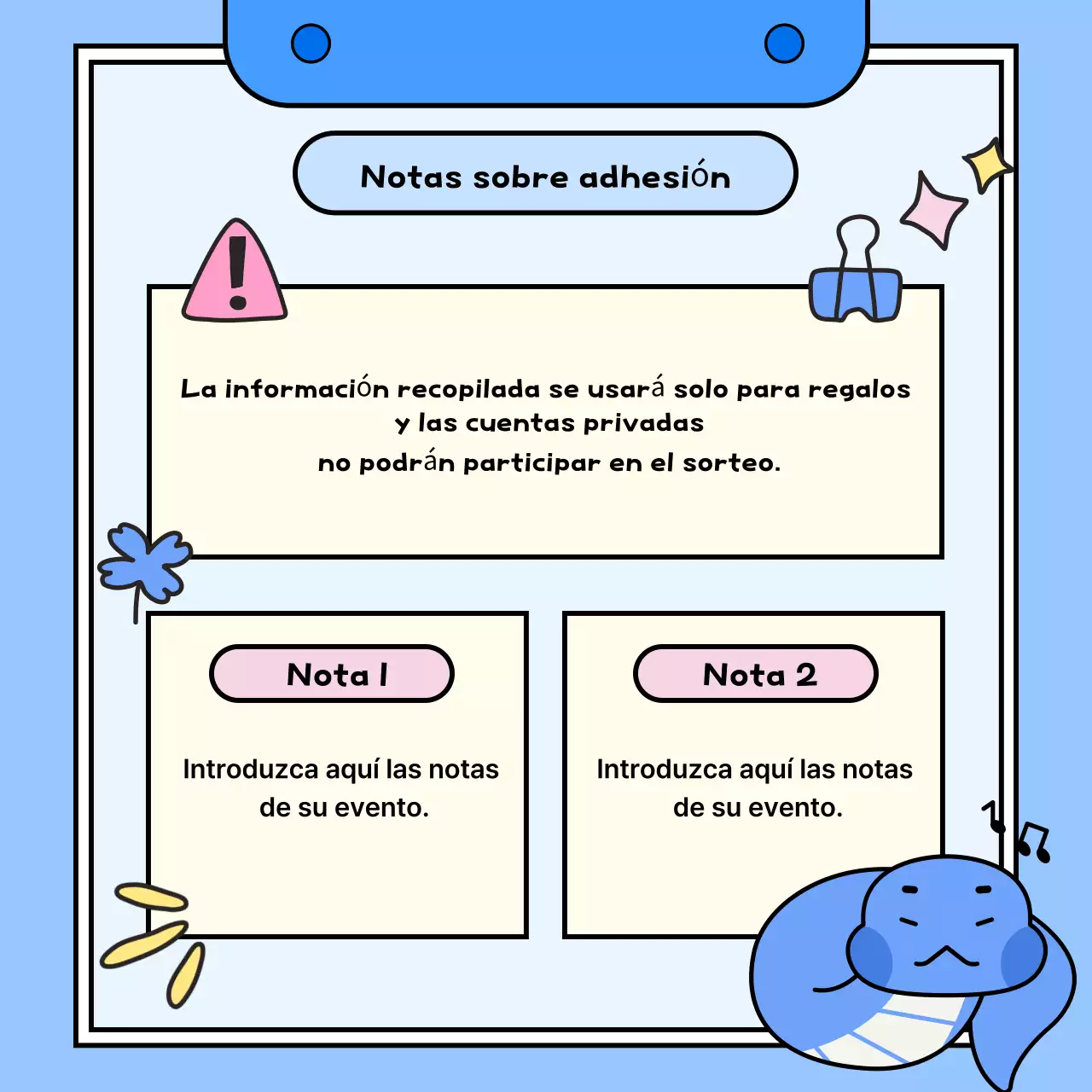 Eventos de Año Nuevo en azul claro