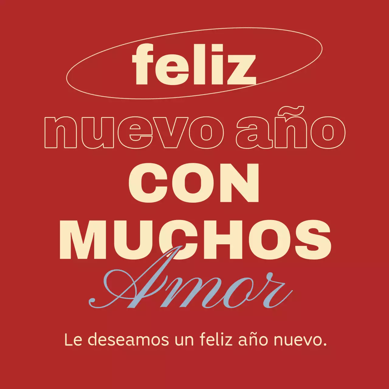 Red Simple Celebración de Año Nuevo