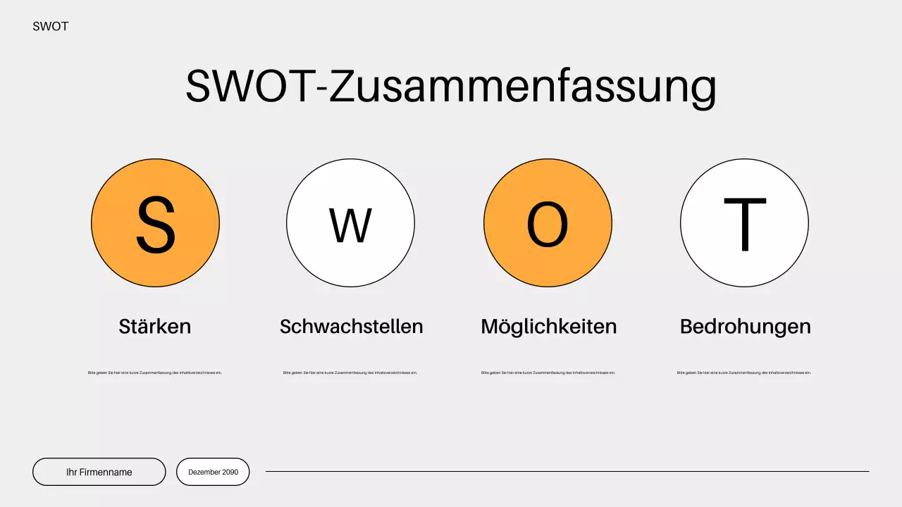 orangefarbener minimalistischer Markteinführungsplan