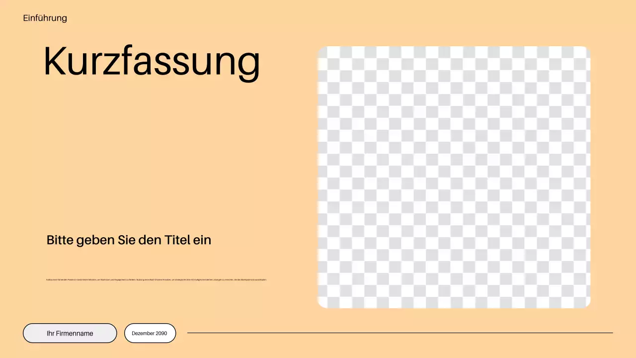 orangefarbener minimalistischer Markteinführungsplan