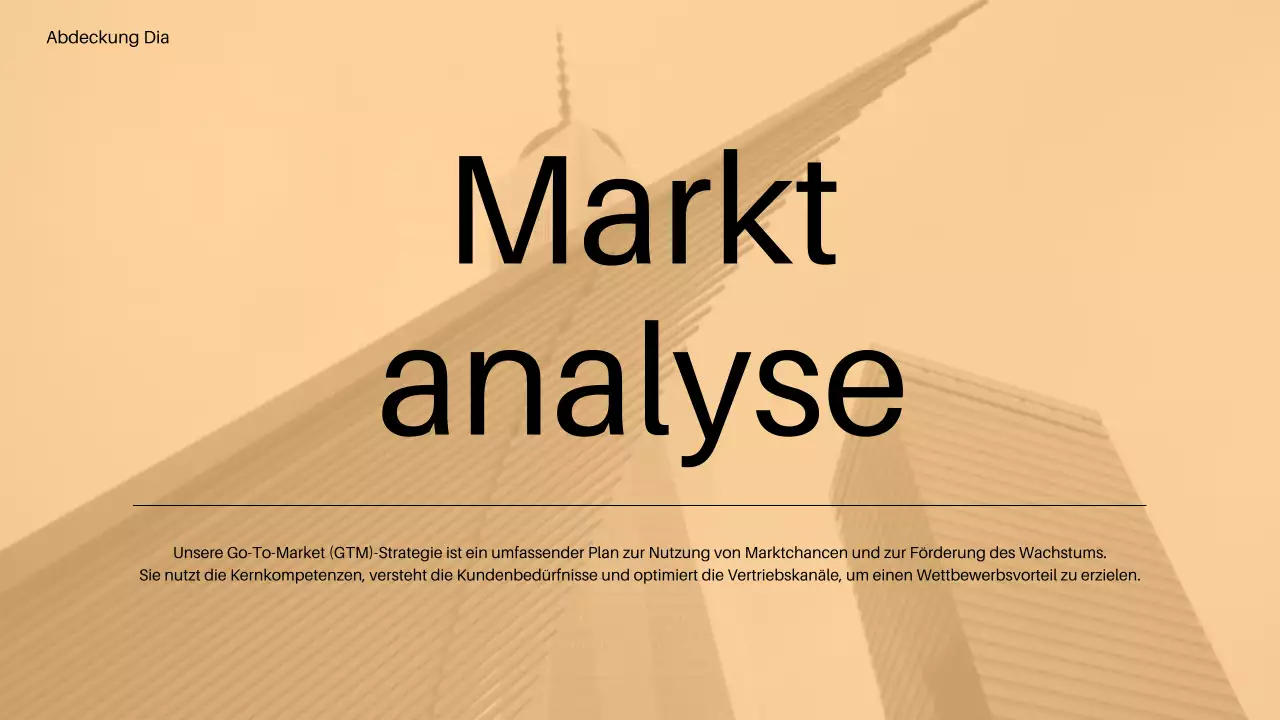 orangefarbener minimalistischer Markteinführungsplan
