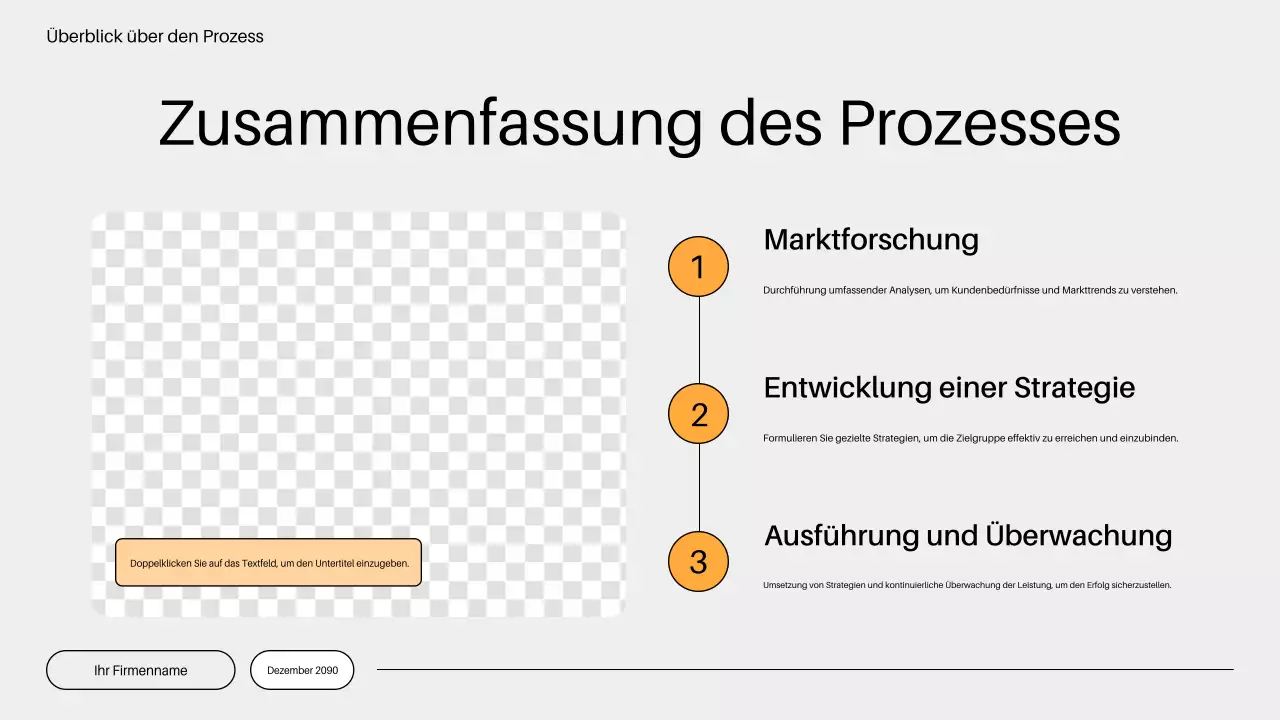 orangefarbener minimalistischer Markteinführungsplan
