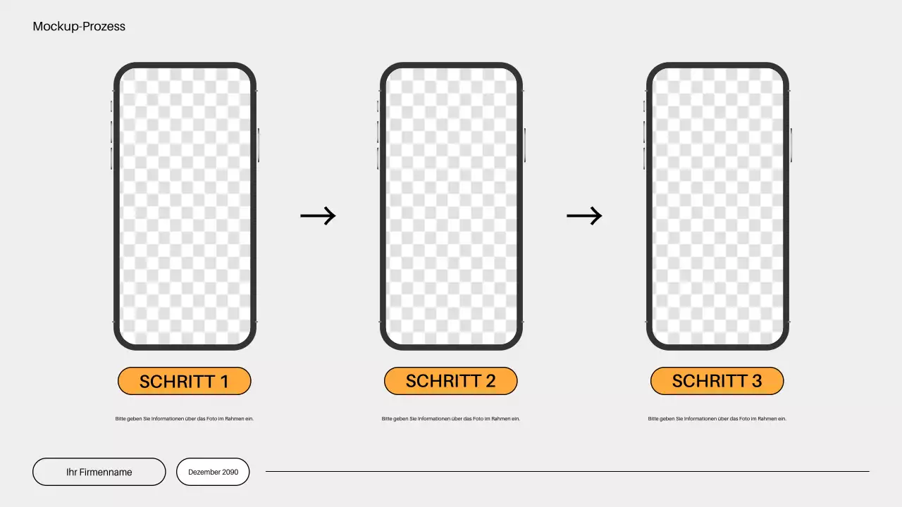 orangefarbener minimalistischer Markteinführungsplan