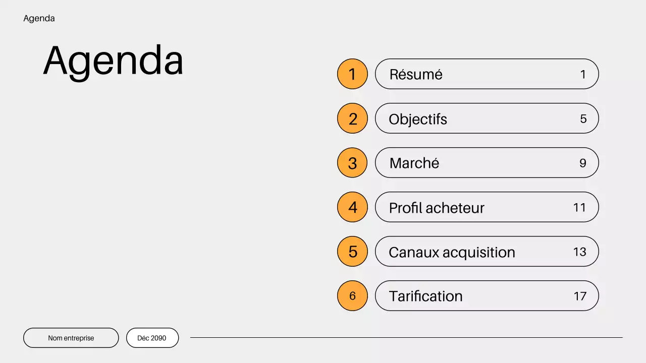 plan de commercialisation minimaliste orange