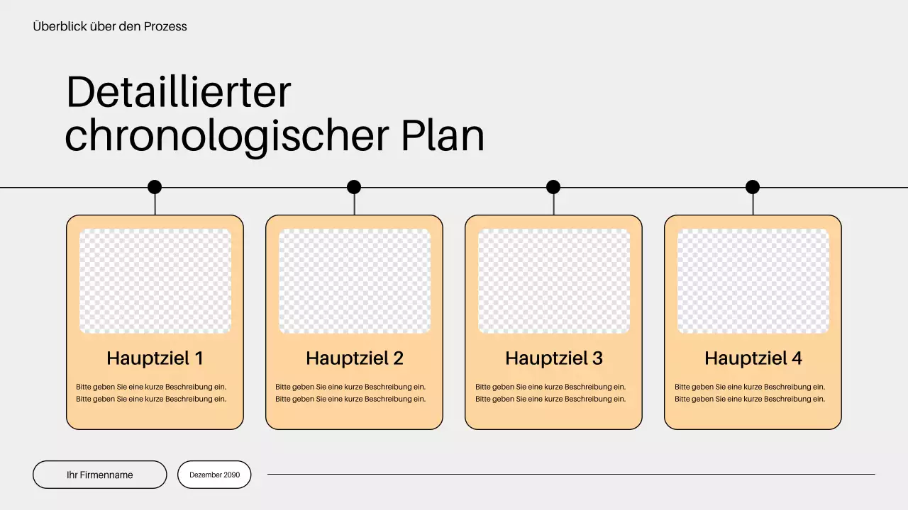 orangefarbener minimalistischer Markteinführungsplan