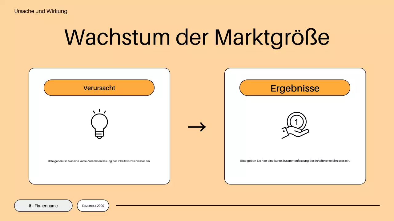 orangefarbener minimalistischer Markteinführungsplan