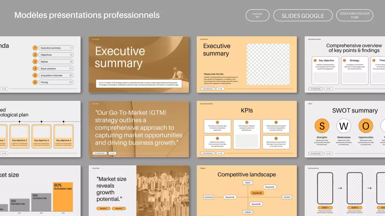 plan de commercialisation minimaliste orange