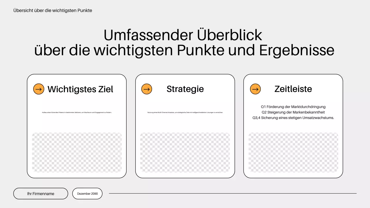 orangefarbener minimalistischer Markteinführungsplan