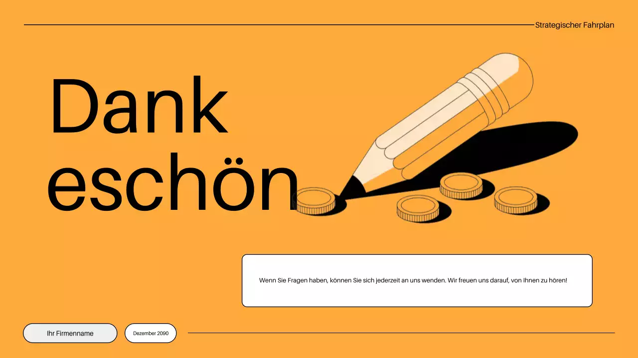 orangefarbener minimalistischer Markteinführungsplan