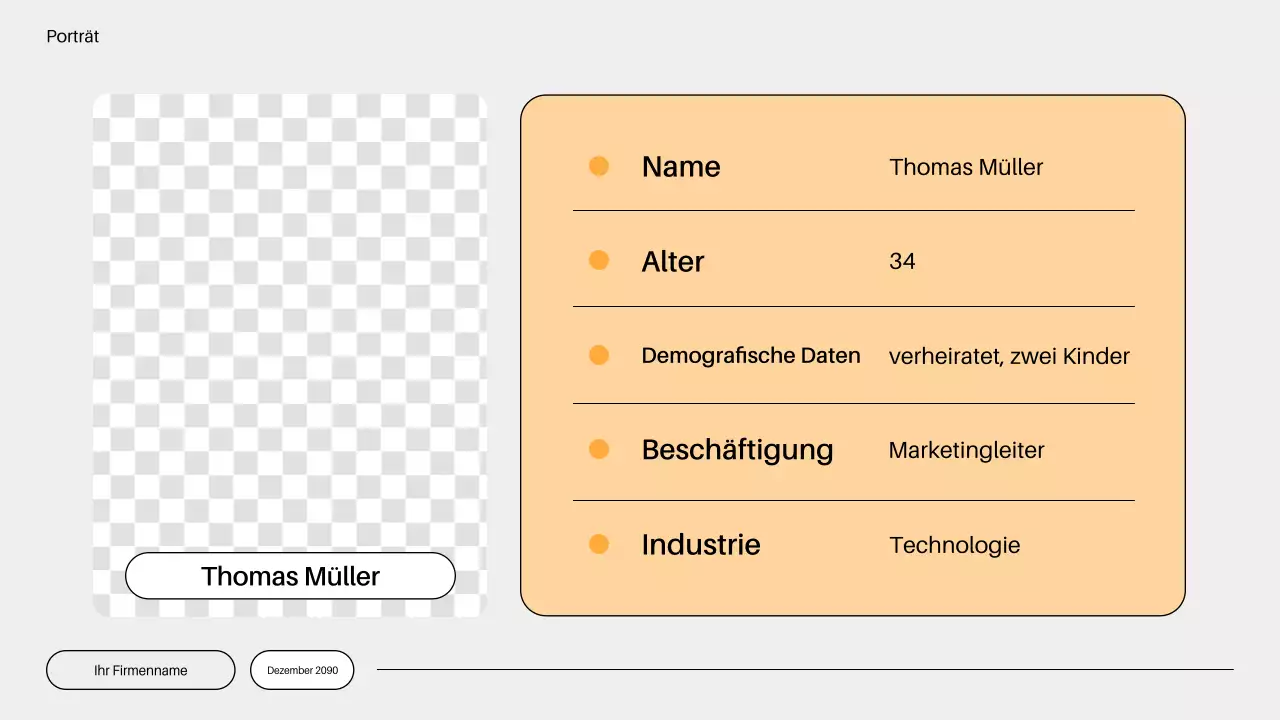 orangefarbener minimalistischer Markteinführungsplan