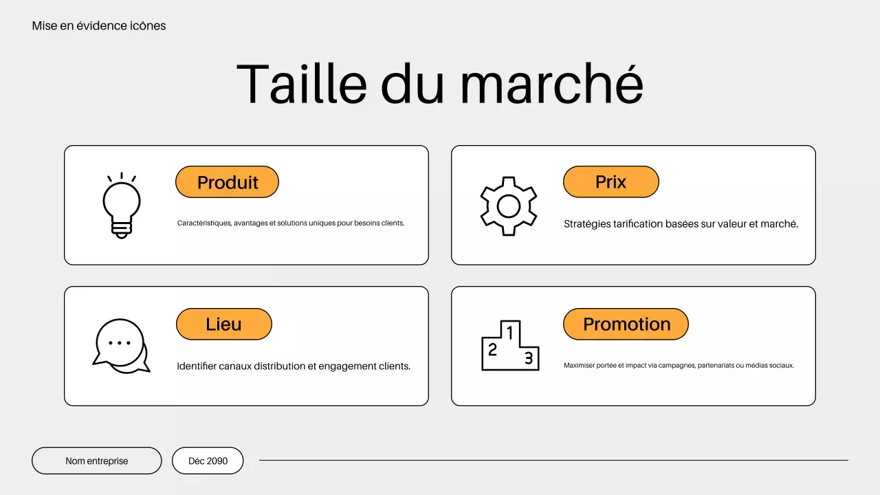plan de commercialisation minimaliste orange