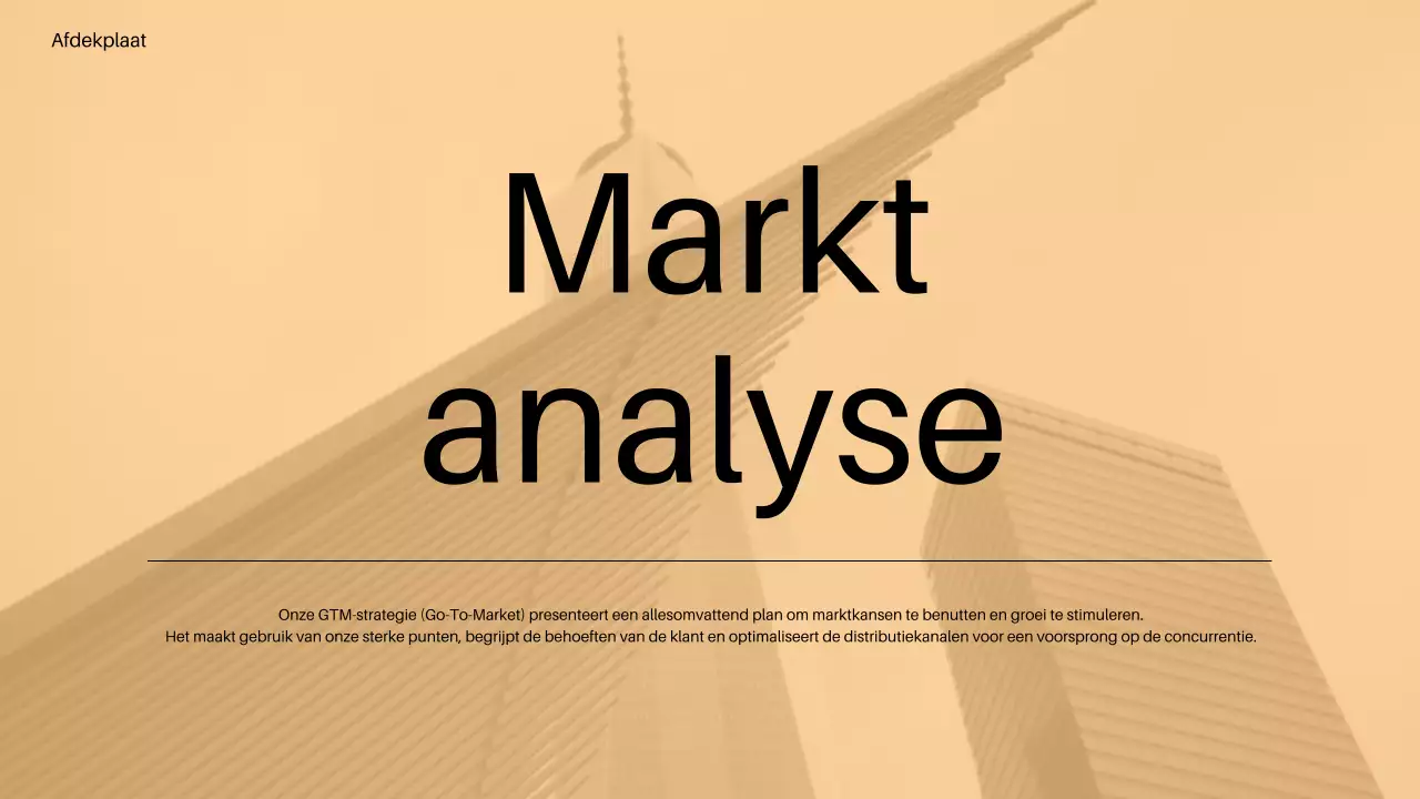 oranje minimalistisch go to market plan