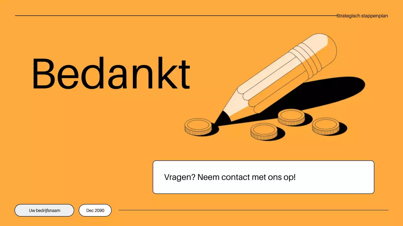 oranje minimalistisch go to market plan