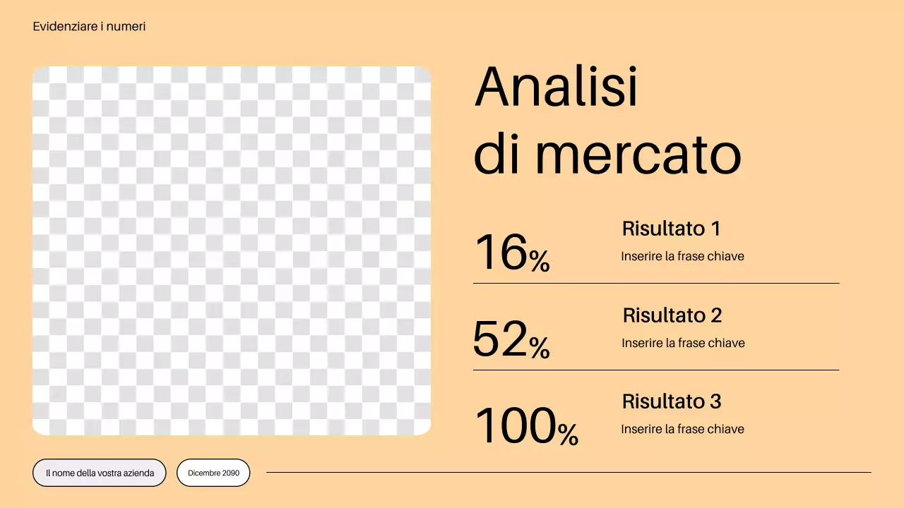 piano di mercato minimalista arancione