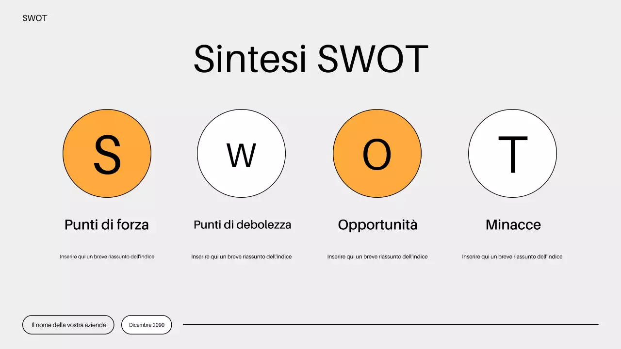 piano di mercato minimalista arancione