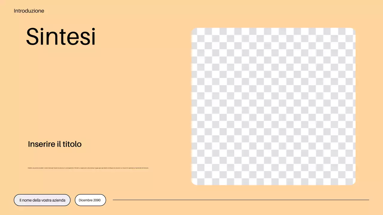 piano di mercato minimalista arancione