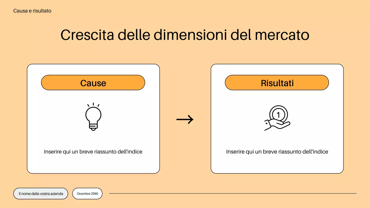 piano di mercato minimalista arancione